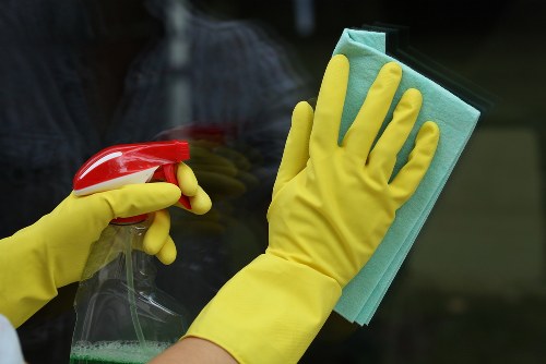 Cleaner beginning a safe carpet cleaning task